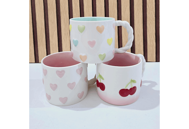 🥰TAZA (400ML) DISEÑO CEREZA MOD# F012  ☕🍒