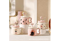 ☕🩷TAZA (450ML) DE CERÁMICA DISEÑO GATITO MOD# YM6466🐱🥰