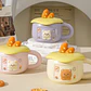 ☕🥖TAZA (350ML) DE CERÁMICA DISEÑO OSITO/PAN MOD# BT1535🐻 - Miniatura 1
