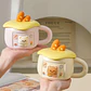 ☕🥖TAZA (350ML) DE CERÁMICA DISEÑO OSITO/PAN MOD# BT1535🐻 - Miniatura 2