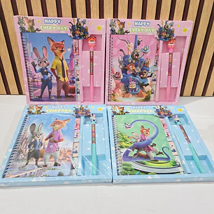 📒🖊️SET DE LIBRETA + LAPICERO/PERSONAJES MOD# SC-217-22