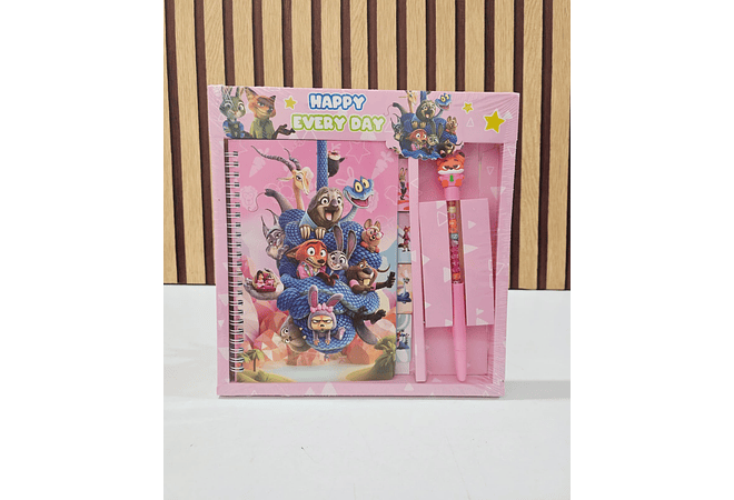 📒🖊️SET DE LIBRETA + LAPICERO/PERSONAJES MOD# SC-217-22