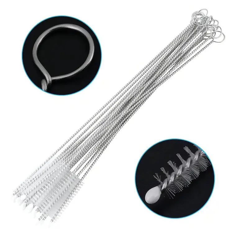 PAQ DE 3 CEPILLOS PARA LIMPAR DE MANERA INTERNA POPOTES O PAJITAS MOD# XZWK77874 9
