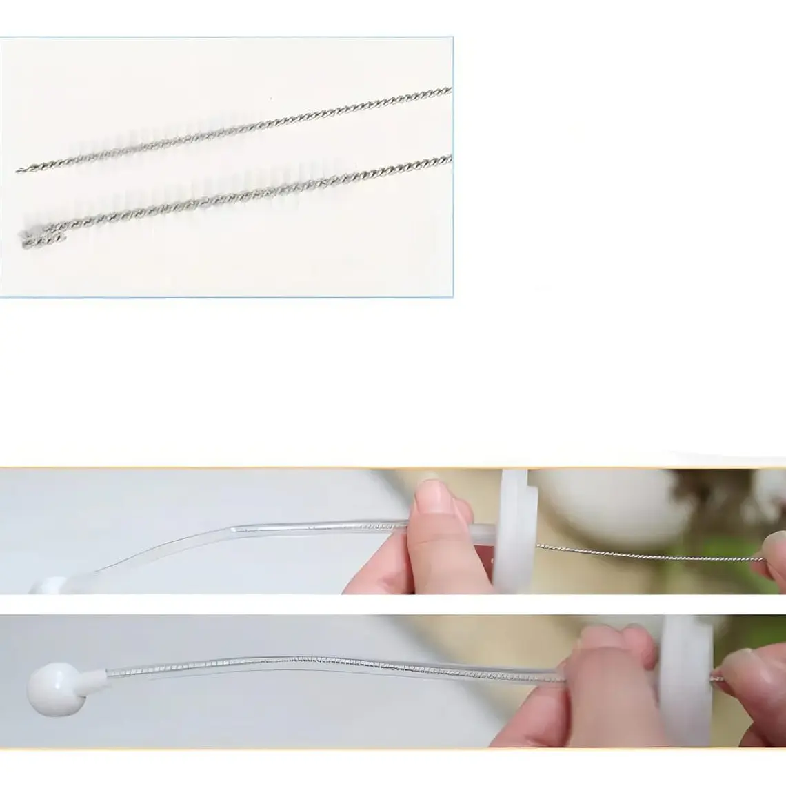 PAQ DE 3 CEPILLOS PARA LIMPAR DE MANERA INTERNA POPOTES O PAJITAS MOD# XZWK77874 10