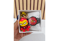 SET RELOJ CON LLAVERITO/PERSONAJES PARA NIÑO (con cajita)