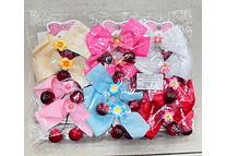 DOCENA DE MOÑOS CON FLOR Y CEREZAS MOD# GJ+981   💝 🍒