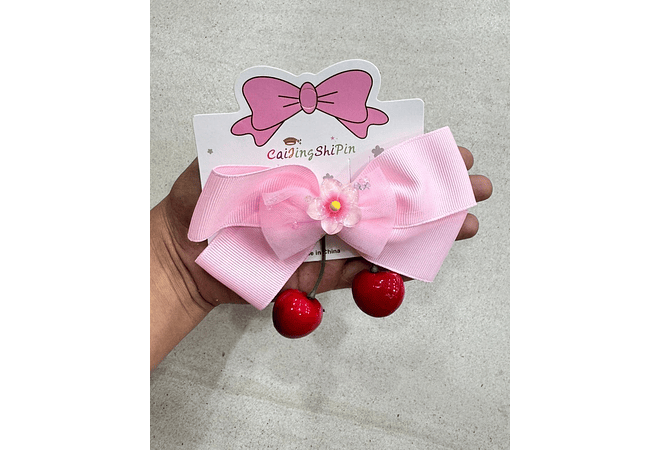 DOCENA DE MOÑOS CON FLOR Y CEREZAS MOD# GJ+981   💝 🍒