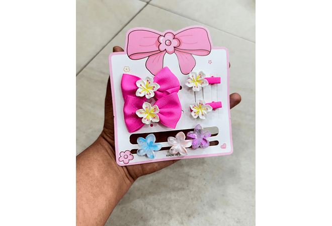 DOCENA DE SET DE 4 PASADORES + 3 PINCITAS MOD# TZ-40