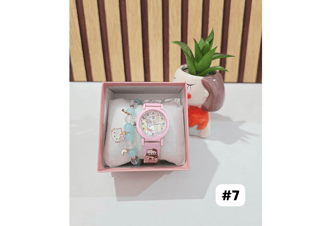 SET DE RELOJ + PULSERA/PERSONAJES PARA NIÑAS👧🏽⌚
