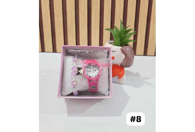 SET DE RELOJ + PULSERA/PERSONAJES PARA NIÑAS👧🏽⌚