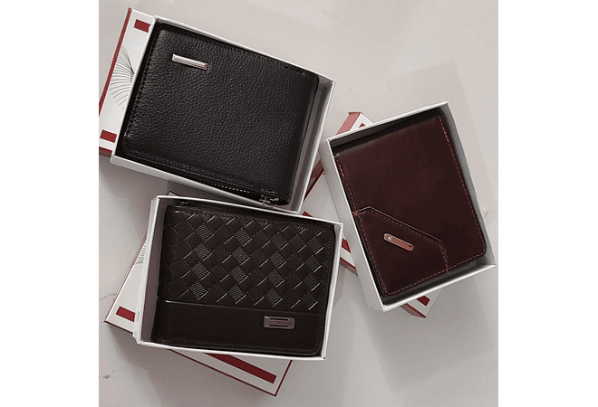 CARTERA PARA CABALLERO COM CIERRE AL AZAR MODELO#ZP-12