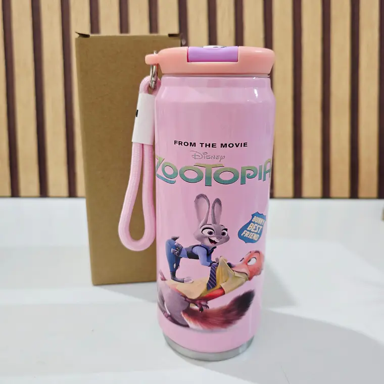TERMO(400ML) ESTILO LATA DISEÑO ZOOTOPIA MOD# ZX+C191 🥫 2