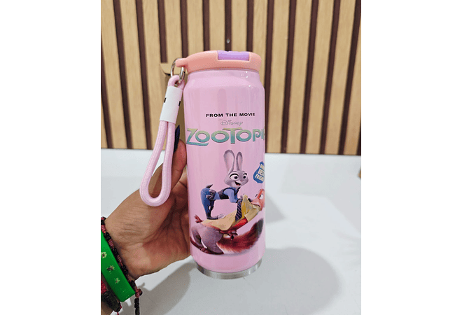 TERMO(400ML) ESTILO LATA DISEÑO ZOOTOPIA MOD# ZX+C191 🥫