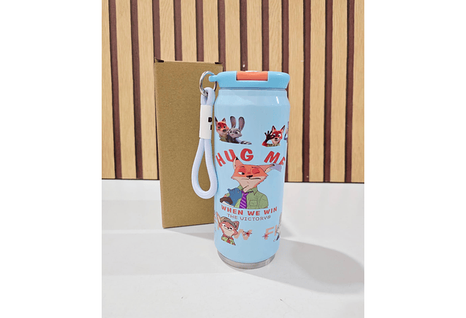 TERMO(400ML) ESTILO LATA DISEÑO ZOOTOPIA MOD# ZX+C191 🥫