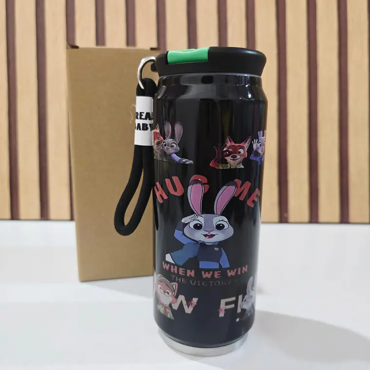 TERMO(400ML) ESTILO LATA DISEÑO ZOOTOPIA MOD# ZX+C191 🥫 5