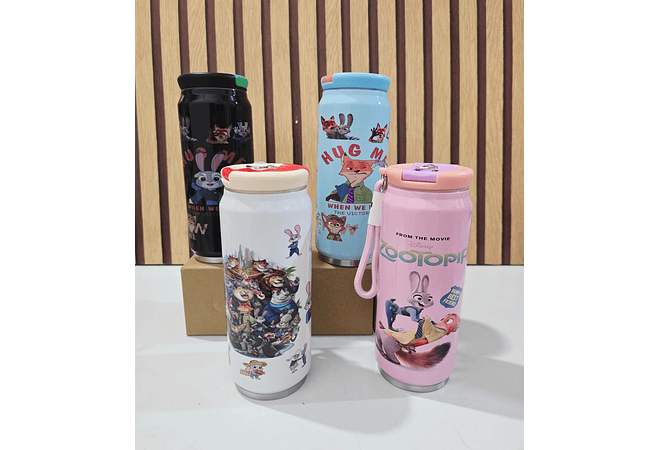TERMO(400ML) ESTILO LATA DISEÑO ZOOTOPIA MOD# ZX+C191 🥫