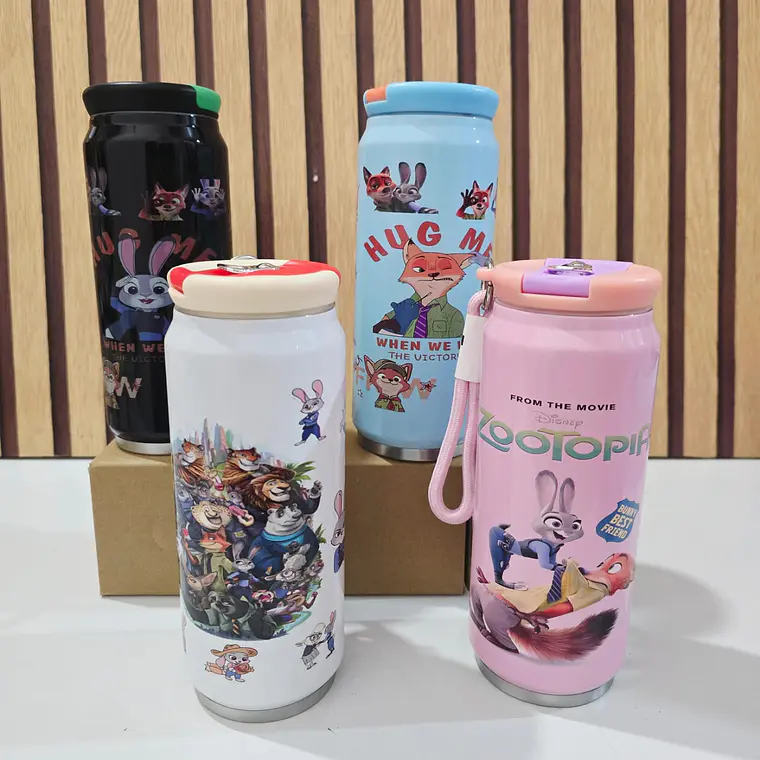 TERMO(400ML) ESTILO LATA DISEÑO ZOOTOPIA MOD# ZX+C191 🥫 1