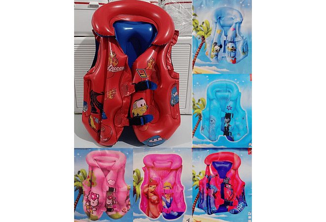 CHALECO SALVAVIDAS  PARA NIÑOS MOD# ZJ- 990786/990787 (2 AÑOS A 6 AÑOS APROX)