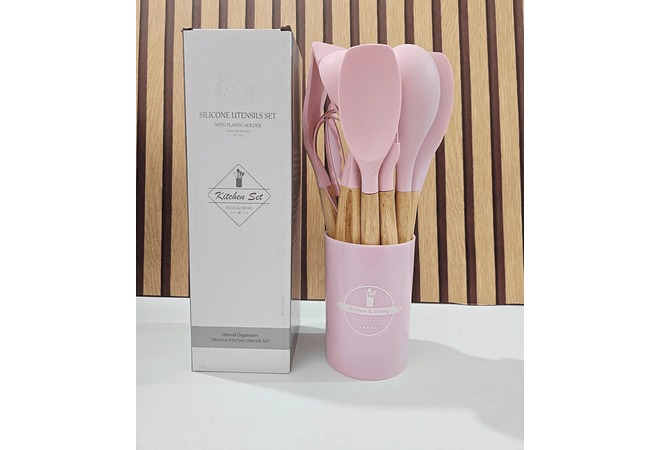 SET DE 12 UTENSILIOS GRANDES DE SILICONA PARA COCINA REINGRESO