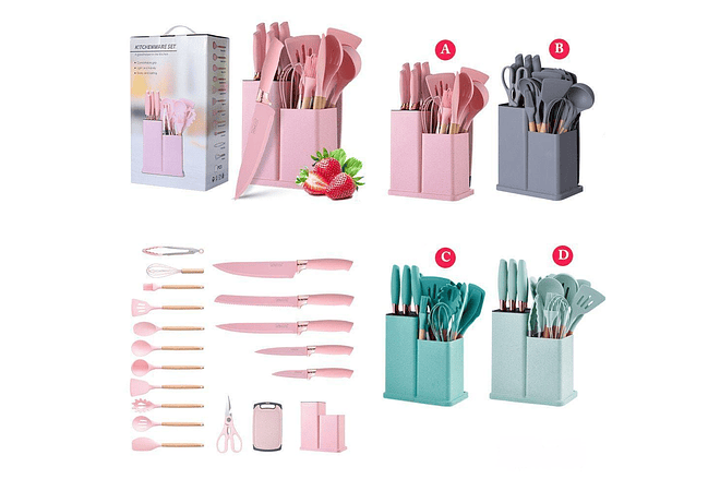 SET DE UTENSILIOS Y CUCHILLOS PARA COCINA MOD#TU-0701 REINGRESO