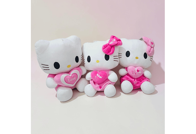 PELUCHE HELLO KITTY CON CORAZON Love moño MOD# LBQ-7773(AL AZAR)💝 💖