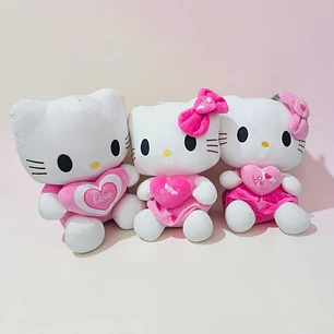 PELUCHE HELLO KITTY CON CORAZON Love moño MOD# LBQ-7773(AL AZAR)💝 💖