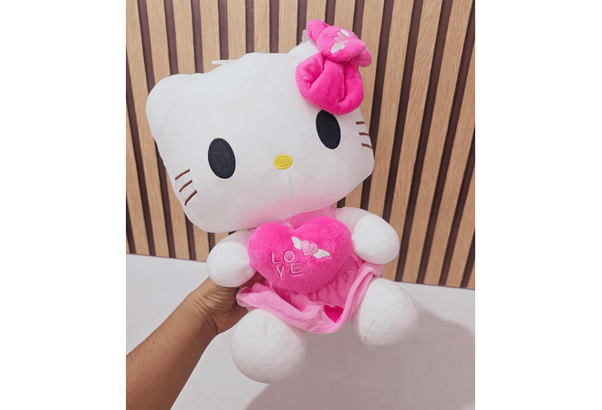 PELUCHE HELLO KITTY CON CORAZON Love moño MOD# LBQ-7773(AL AZAR)💝 💖