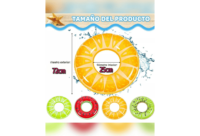 INFLABLE #80 DISEÑO FRUTAS AL AZAR  MOD# 991944 🍊🍉🍋🥝
