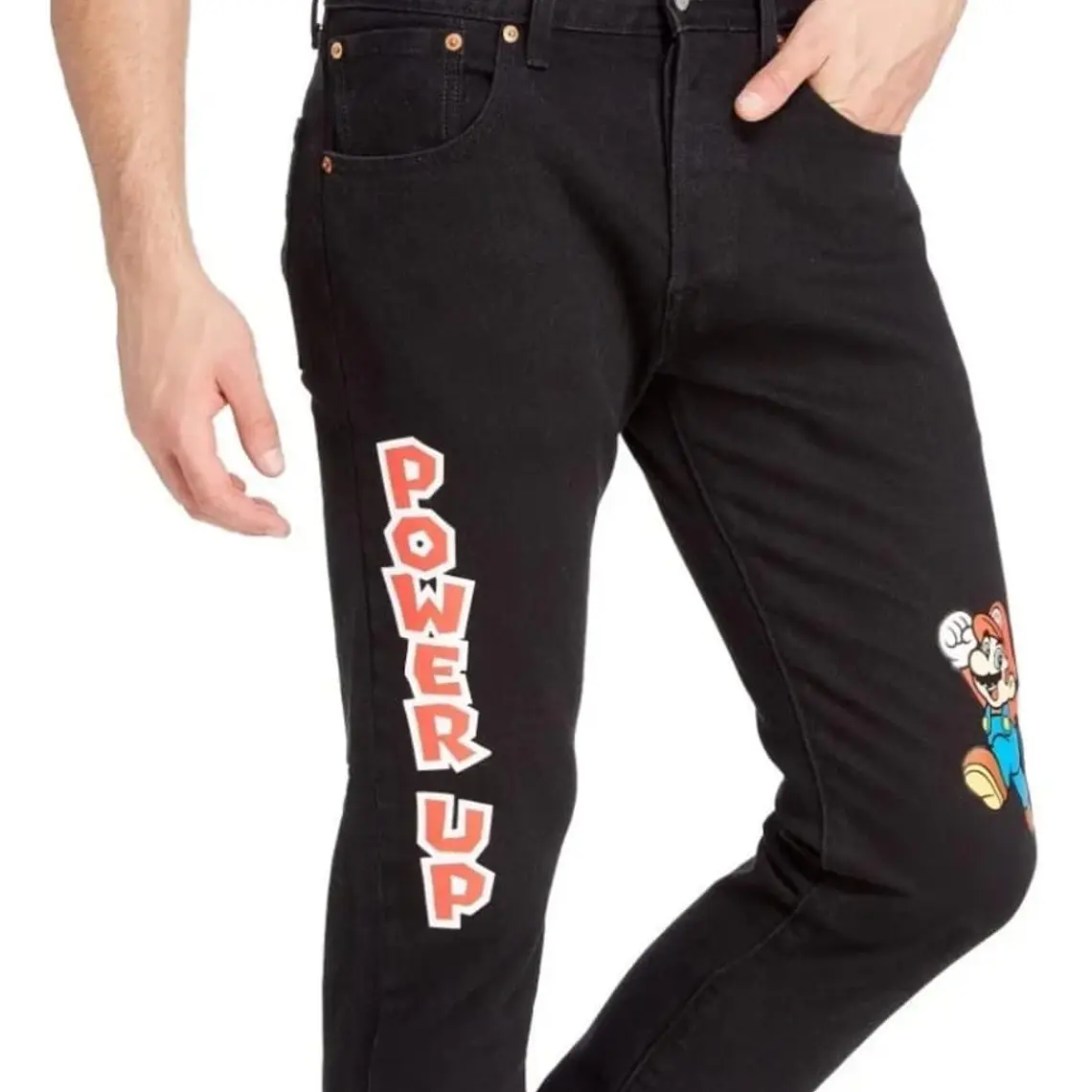 JEANS LEVI'S SLIM TAPER NEGRO PARA CABALLERO COLECCIÓN SUPER MARIO(34 X 32) MOD#501👦🏻 PANTALON👖 6