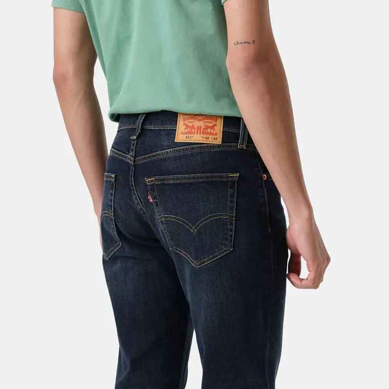 JEANS LEVI'S SLIM STRECH PARA CABALLERO AZUL MARINO 33 X 32 #511 PANTALON 4