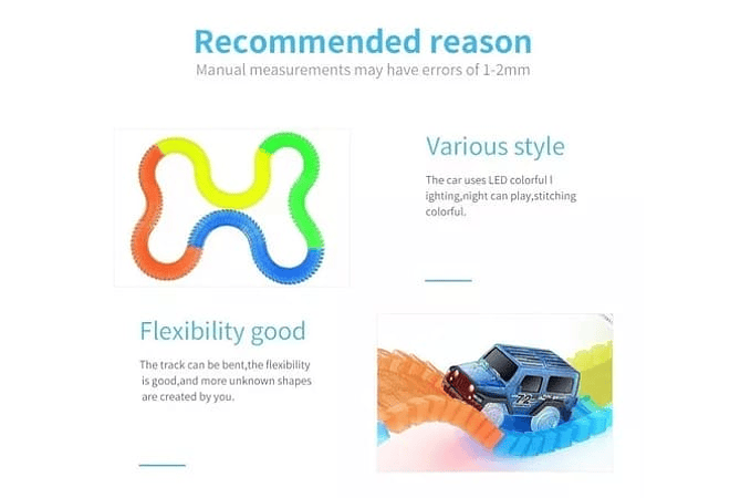 PISTAS DE CARRERA MÁGICA MULTICOLOR CON 76PCS MOD#KQ212108