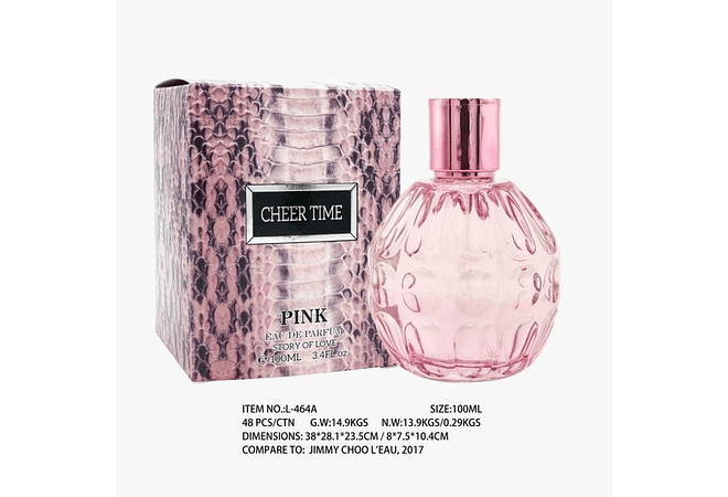 🪻🌸PERFUME PARA DAMA CHEER TIME PINK MOD# L-464A