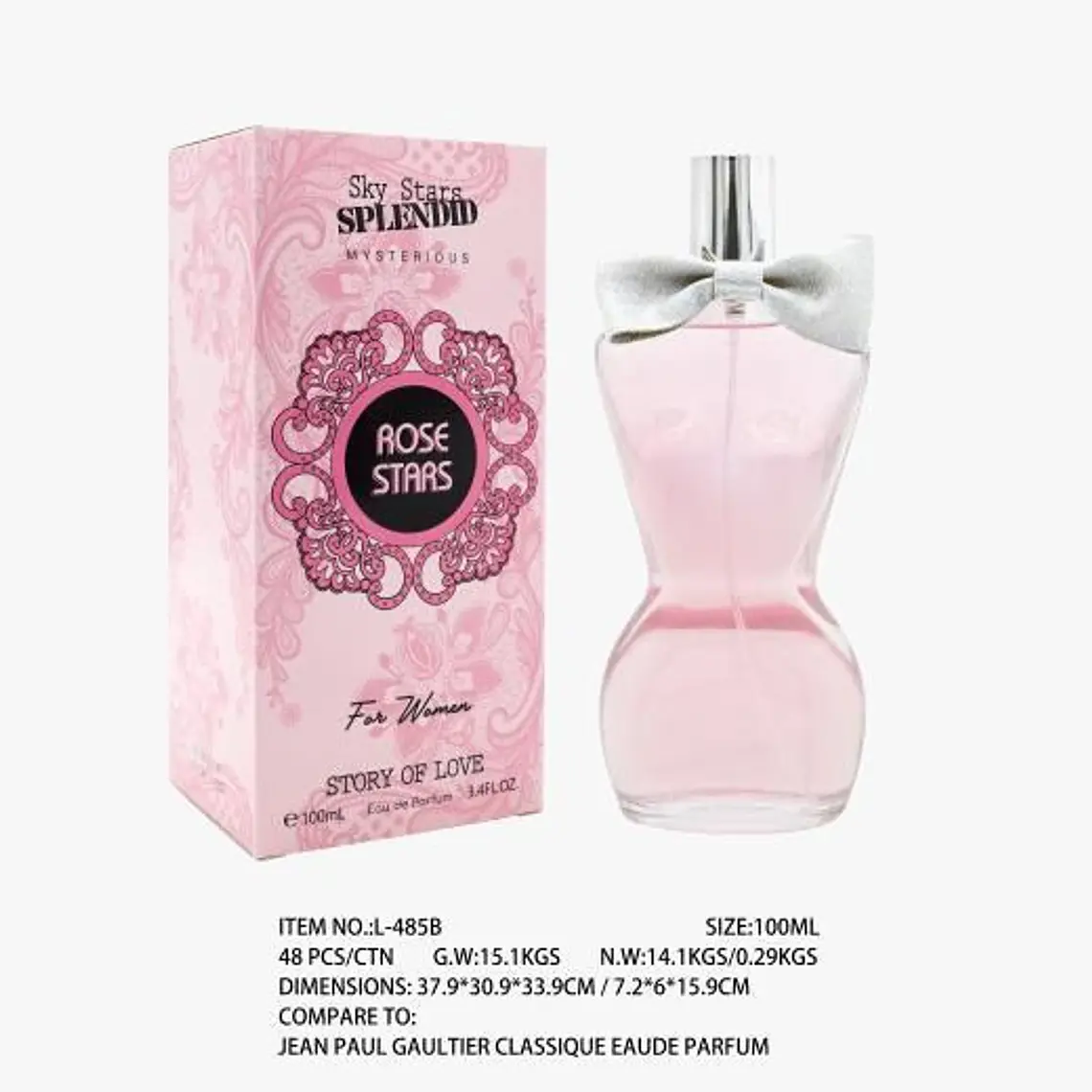 🌹PERFUME PARA DAMA ROSE STARS DE 100ML MOD# L-485B 🌼🌸 1