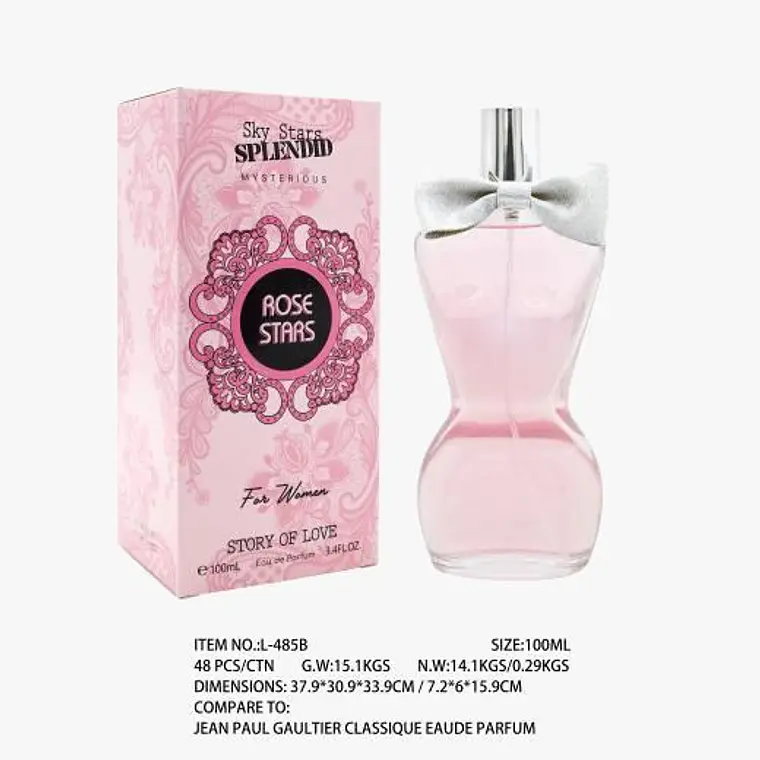 🌹PERFUME PARA DAMA ROSE STARS DE 100ML MOD# L-485B 🌼🌸 1