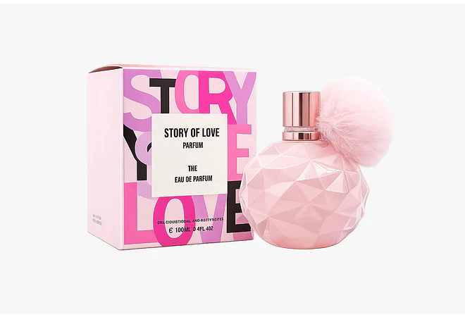 PERFUME PARA DAMA STORY OF LOVE (ROSA) DE 100ML MOD# L-458A  🪷💐