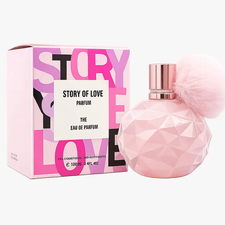 PERFUME PARA DAMA STORY OF LOVE (ROSA) DE 100ML MOD# L-458A  🪷💐 1