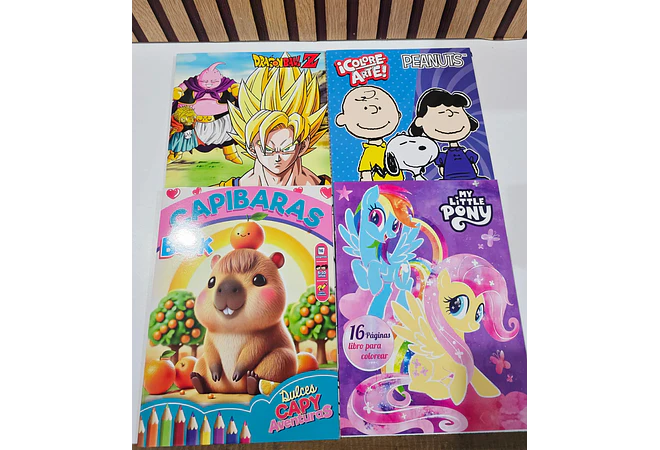 PAQ DE 3 LIBROS PARA COLOREAR VARIOS PERSONAJES DE NIÑA Y NIÑO(AL AZAR)🖍️
