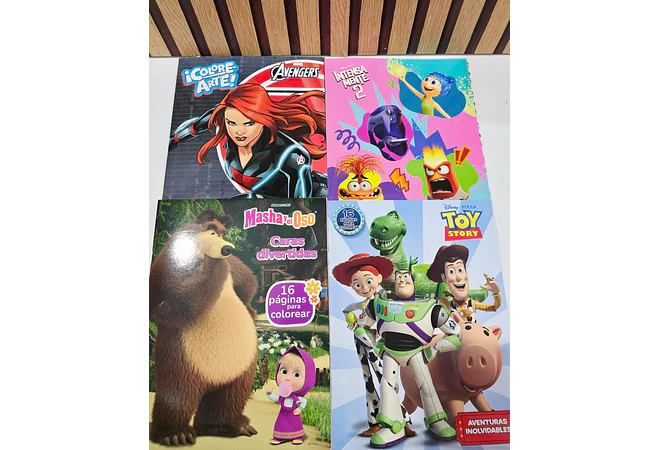 PAQ DE 3 LIBROS PARA COLOREAR VARIOS PERSONAJES DE NIÑA Y NIÑO(AL AZAR)🖍️