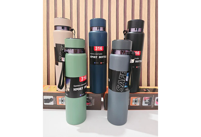 TERMO DIGITAL SPORT DE  1L MOD# 25- termo-026(cajita naranja) 🥤