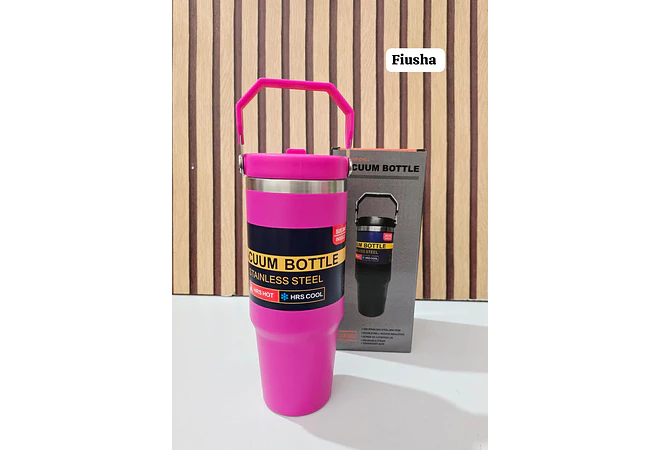 TERMO CON ASA VACUUM STAINLESS STEEL DE 850ML MOD# FAB-31