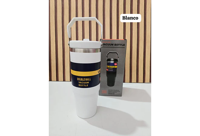 TERMO CON ASA VACUUM STAINLESS STEEL DE 850ML MOD# FAB-31