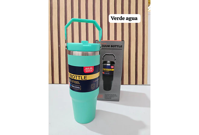 TERMO CON ASA VACUUM STAINLESS STEEL DE 850ML MOD# FAB-31