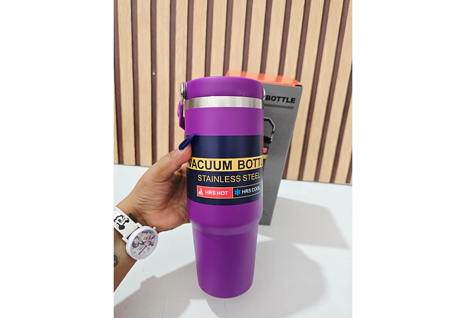 TERMO CON ASA VACUUM STAINLESS STEEL DE 850ML MOD# FAB-31