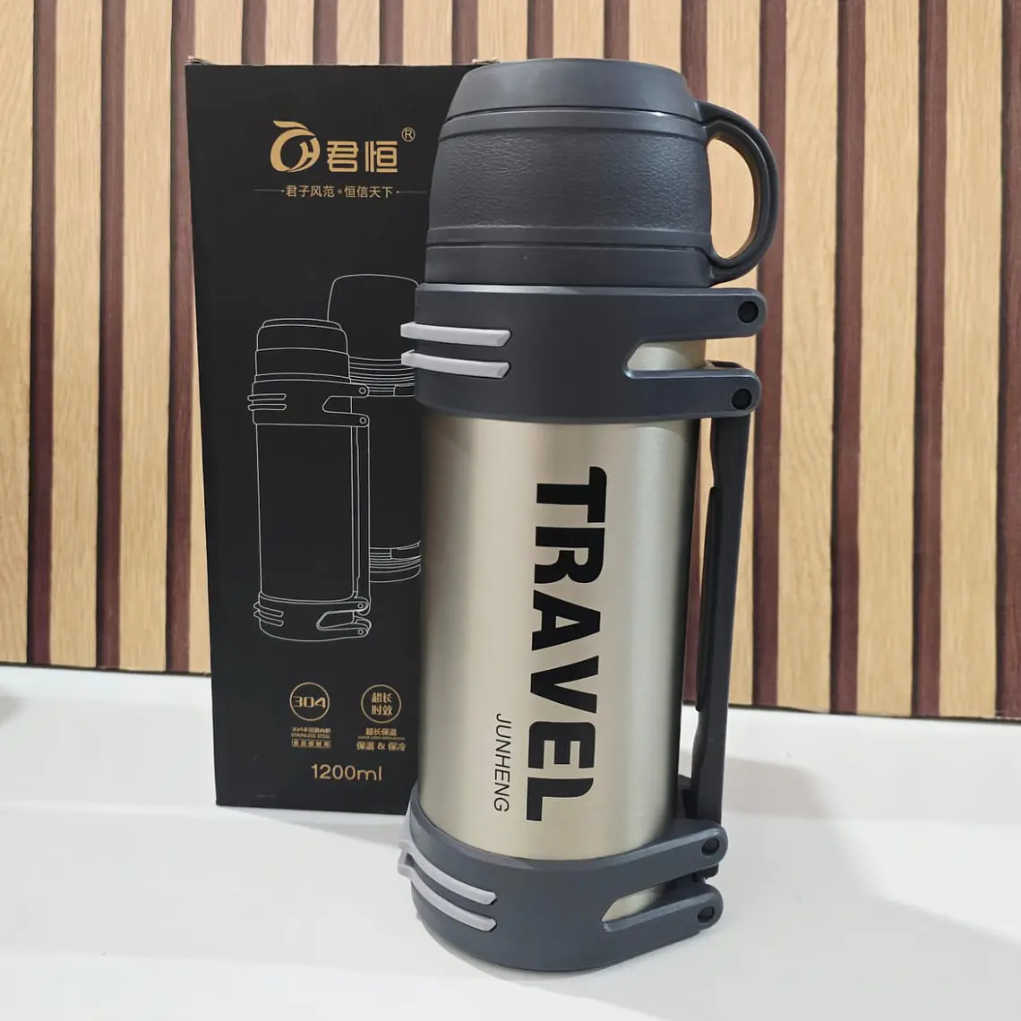 TERMO DE 1200ML CON TACITA MOD# JH-6143 (cajita negra) 3