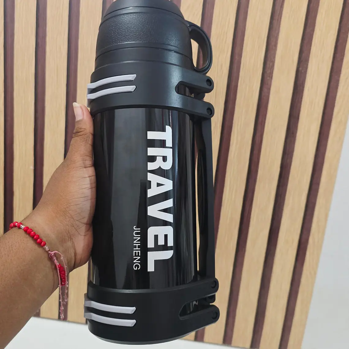 TERMO DE 1200ML CON TACITA MOD# JH-6143 (cajita negra) 6