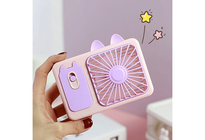 VENTILADOR RECTANGULAR DISEÑO GATITO(CÁMARA)  📷