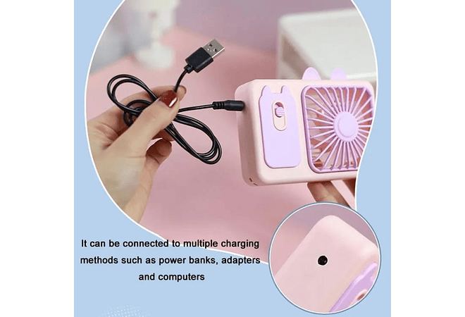 VENTILADOR RECTANGULAR DISEÑO GATITO(CÁMARA)  📷