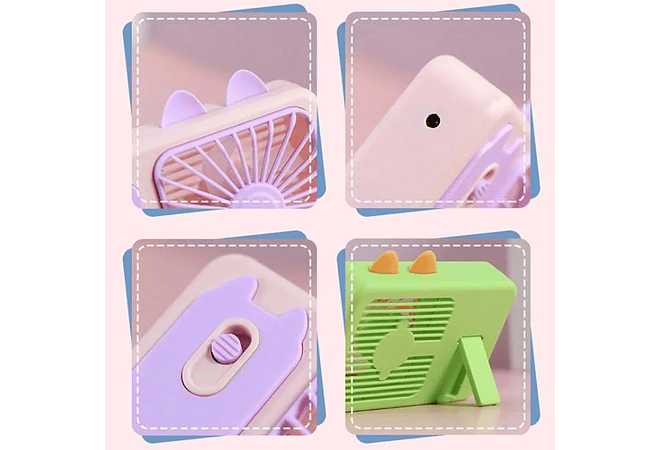 VENTILADOR RECTANGULAR DISEÑO GATITO(CÁMARA)  📷