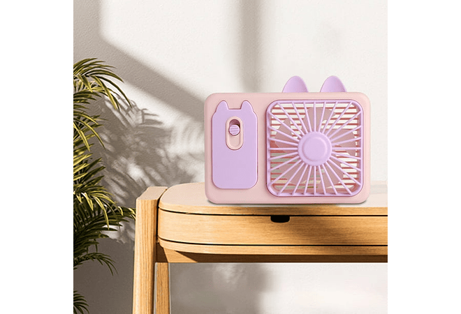 VENTILADOR RECTANGULAR DISEÑO GATITO(CÁMARA)  📷