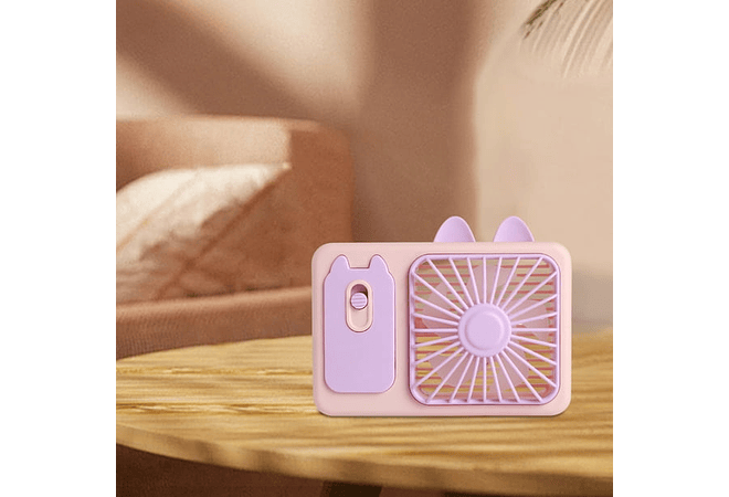 VENTILADOR RECTANGULAR DISEÑO GATITO(CÁMARA)  📷